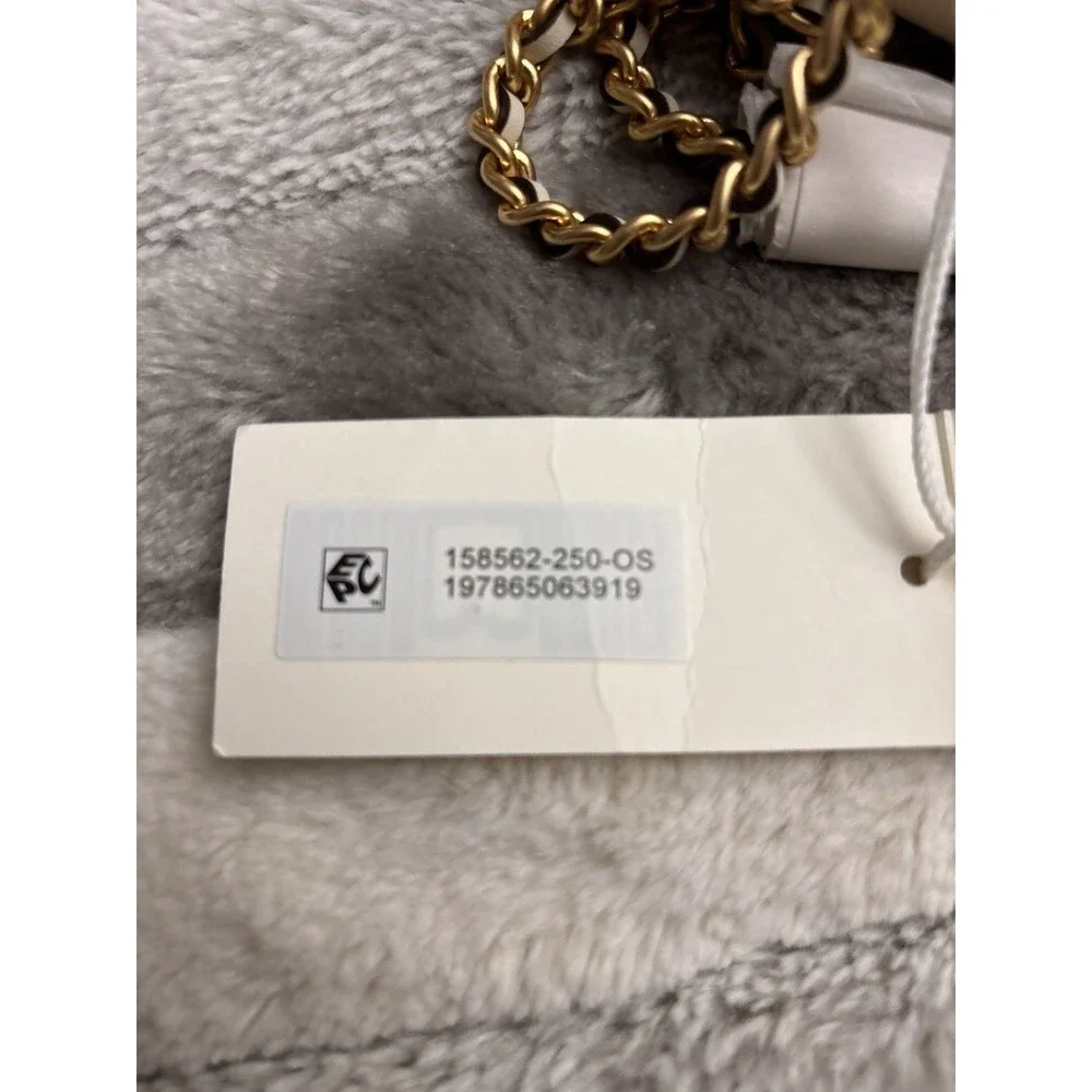 Tory Burch Small Ella Crinkle Chain Convertible Crossbody Bag Color Oats New